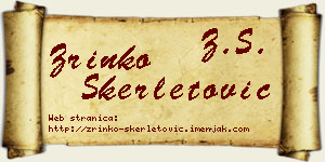 Zrinko Skerletović vizit kartica